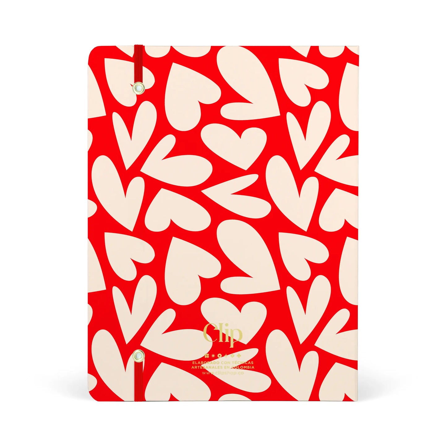 Corazones - Cuaderno Multimateria Recargable