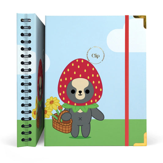 Osito Fresita Niko - Cuaderno 7m Anillo Oculto