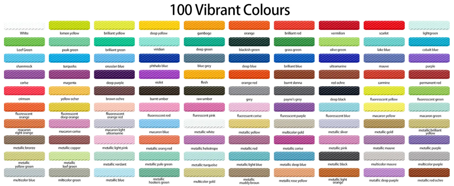 Juego de acuarelas - 100 colores